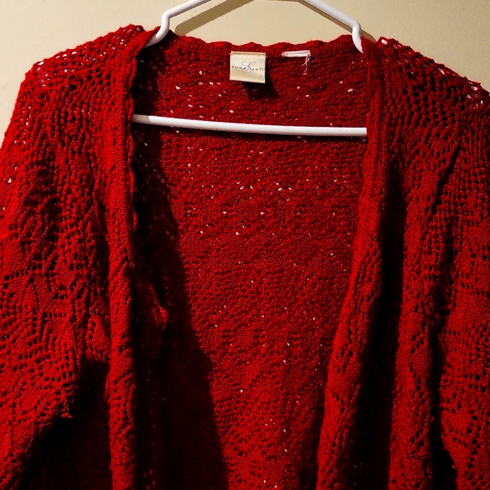 Emma James- large Deep Red  Cardigan